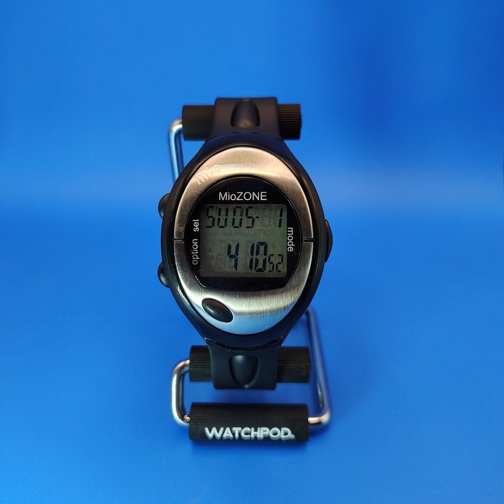 Vintage 2003 Mio MioZone Heart Monitor Pulse 43mm Mens Digital Watch Restored - Picture 2 of 10